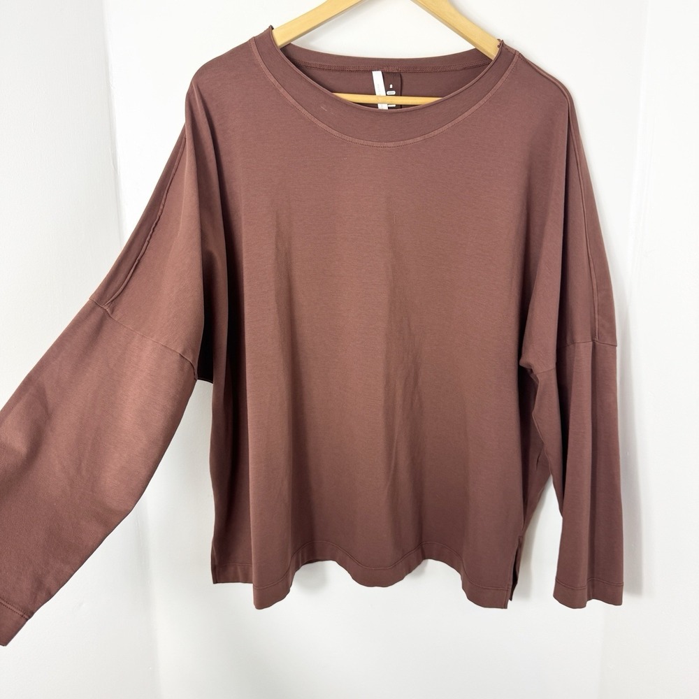 Oska Ischiko Shirt 509 Pullover Cotton Stretch Jersey Top Lagenlook Size 2 (Med)
